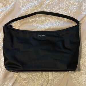 kate spade black nylon shoulder hobo
